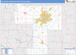 Fort Wayne Metro Area Digital Map Basic Style